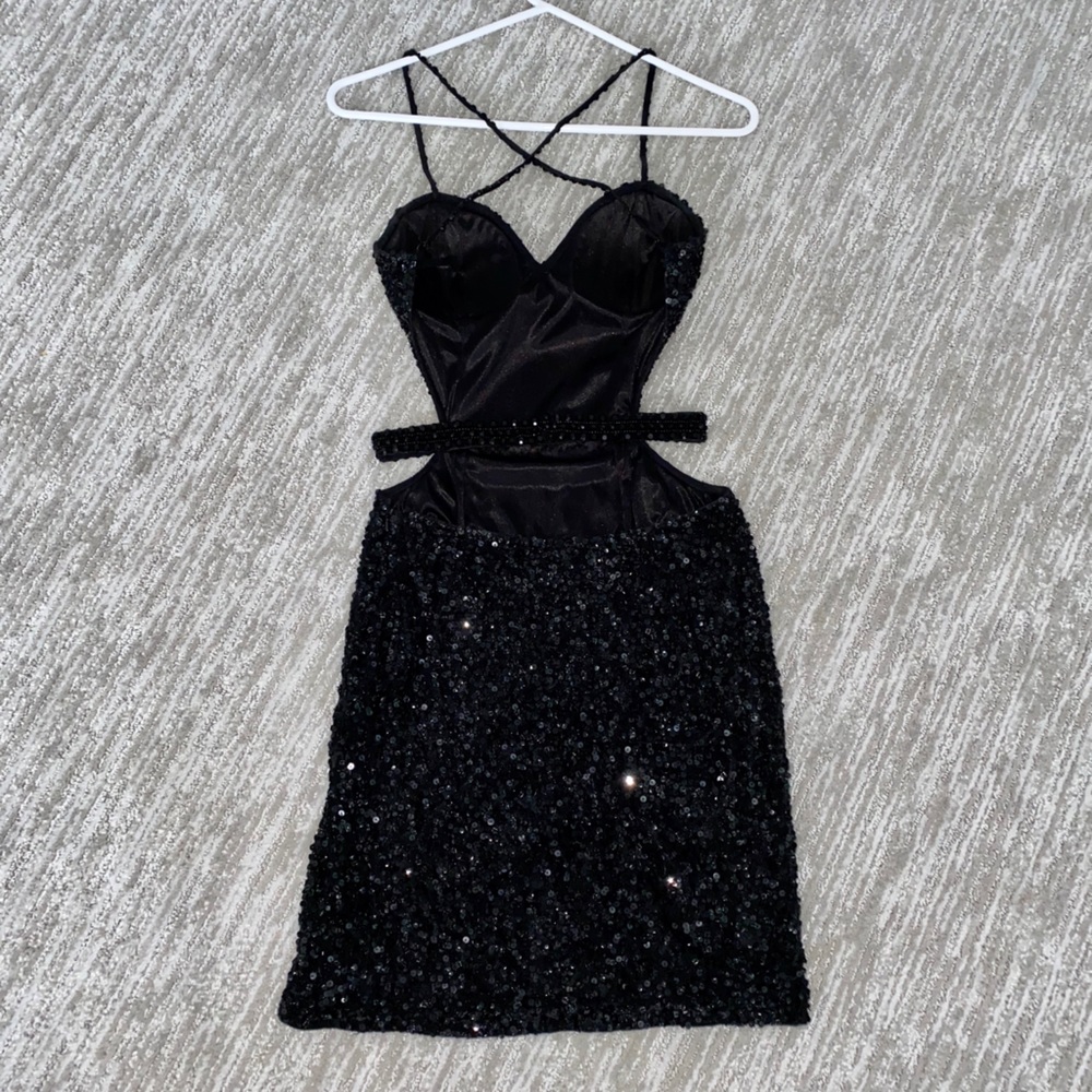 Black Short Dress, Open Back